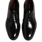 Black Calf Leather Lace Up Dress Derby Shoes