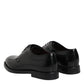 Black Calf Leather Lace Up Dress Derby Shoes