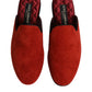 Orange Suede Slides Flat Slipper Shoes