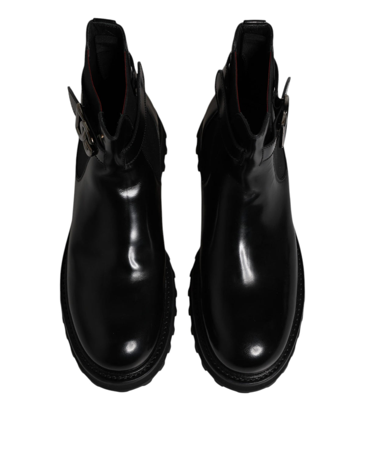Black Belted DG Logo Men Chelsea Boots Shoes