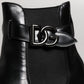 Black Belted DG Logo Men Chelsea Boots Shoes