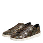 Brown Exotic Leather Low Top Sneakers Shoes