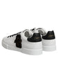 White DG Logo Portofino Low Top Sneakers Shoes