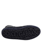 Dark Blue Leather KING High Top Sneakers Shoes