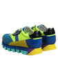 Multicolor Leather Low Top Men Sneakers Shoes
