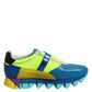 Multicolor Leather Low Top Men Sneakers Shoes