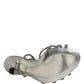 Silver Strass Ankle Strap Heels Sandals Shoes