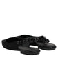 Black Crystal Charmeuse Slingback Shoes