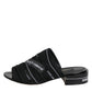 Black Slides Slip On Sandals Shoes