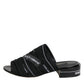 Black Slides Slip On Sandals Shoes