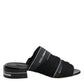 Black Slides Slip On Sandals Shoes