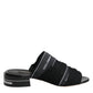 Black Slides Slip On Sandals Shoes