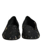 Black Taormina Lace Slip On Flats Shoes