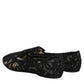 Black Taormina Lace Slip On Flats Shoes