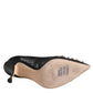 Black Sacred Heart Stiletto Heels Pumps Shoes