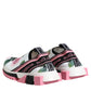 White Rose Print Sorrento Sneakers Shoes
