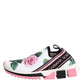 White Rose Print Sorrento Sneakers Shoes