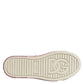 White Pink Leather Low Top Sneakers Shoes