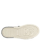 White Black Leather Low Top Sneakers Shoes