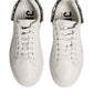 White Rhinestone Embellished Sneakers Shoes