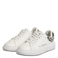 White Rhinestone Embellished Sneakers Shoes