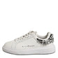 White Rhinestone Embellished Sneakers Shoes