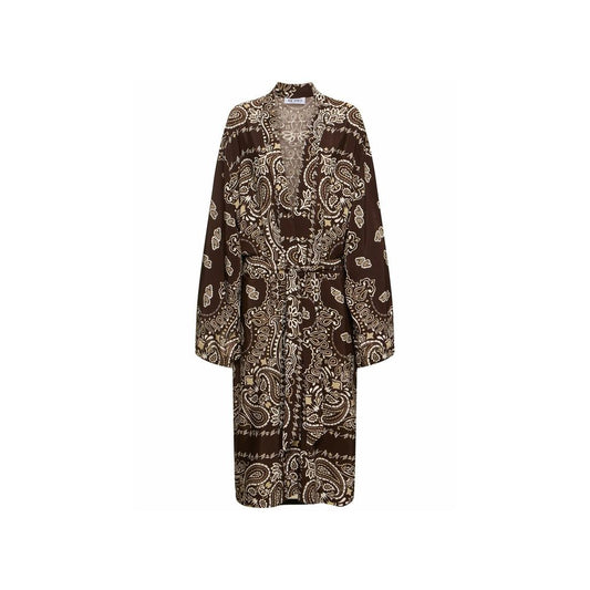 Printed Viscose Twill Kaftan Dress