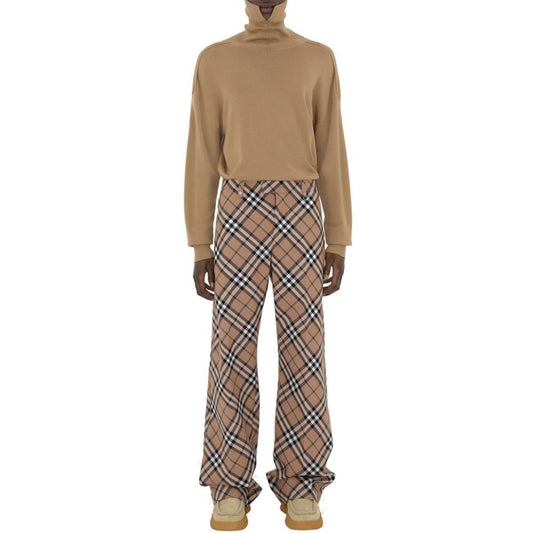Wool Blend Check Pants