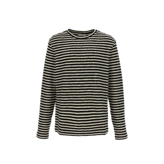 Striped Wool Compact Jersey T-Shirt
