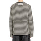 Striped Wool Compact Jersey T-Shirt