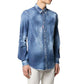 Distressed Effect Denim Shirt
