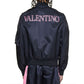 Printed Neon Universe Bomber Jacket