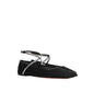 Mesh Crystal Ballerina Flats