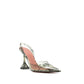 Holli Glass 95mm Snakeskin-effect Pumps