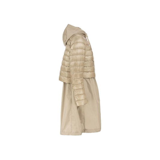 Taffeta hem padded coat
