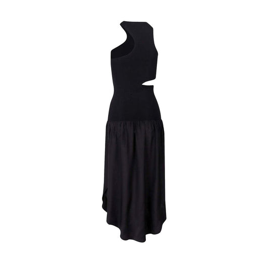 Silk Cut-Out Maxi Dress