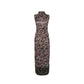 Knit-Print Long Dress