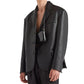 Single-Breasted Leather Jacket
