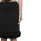 Feathers Trim Silk Skirt