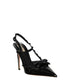 Rockstud Leather Slingback Pumps