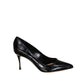 Godiva 075 Croc-Effect Leather Pumps