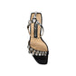 Leather Crystal Sandals