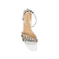 Leather Crystal Sandals