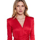 Red Polyester Women Dress