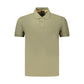Green Cotton Men Polo Shirt