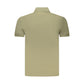 Green Cotton Men Polo Shirt