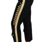 Elegant Black Military Embellished Pants