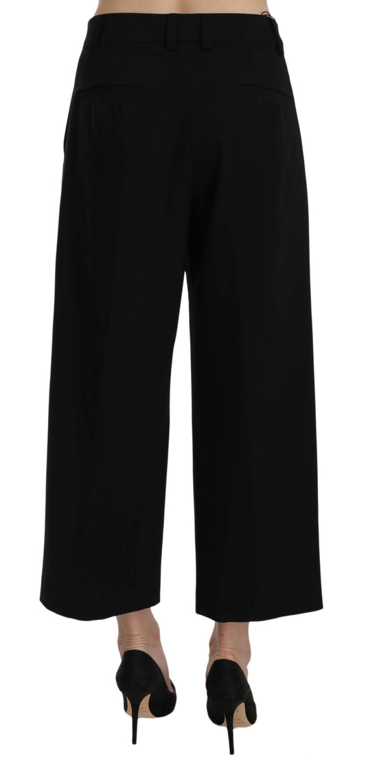 Elegant Black Cotton Trousers