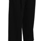 Elegant Black Cotton Trousers