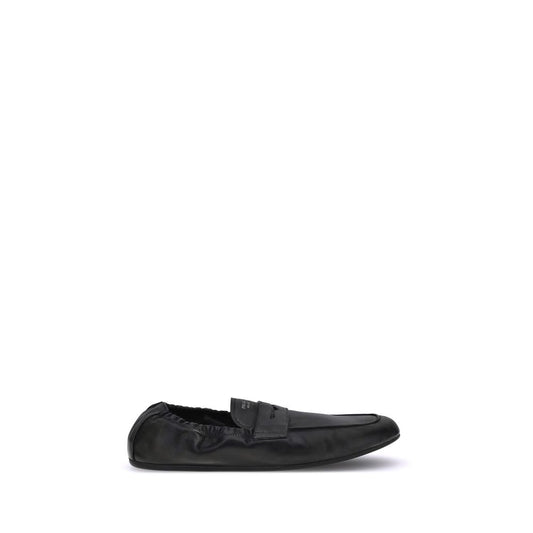 Antiqued leather Shuffle Loafers